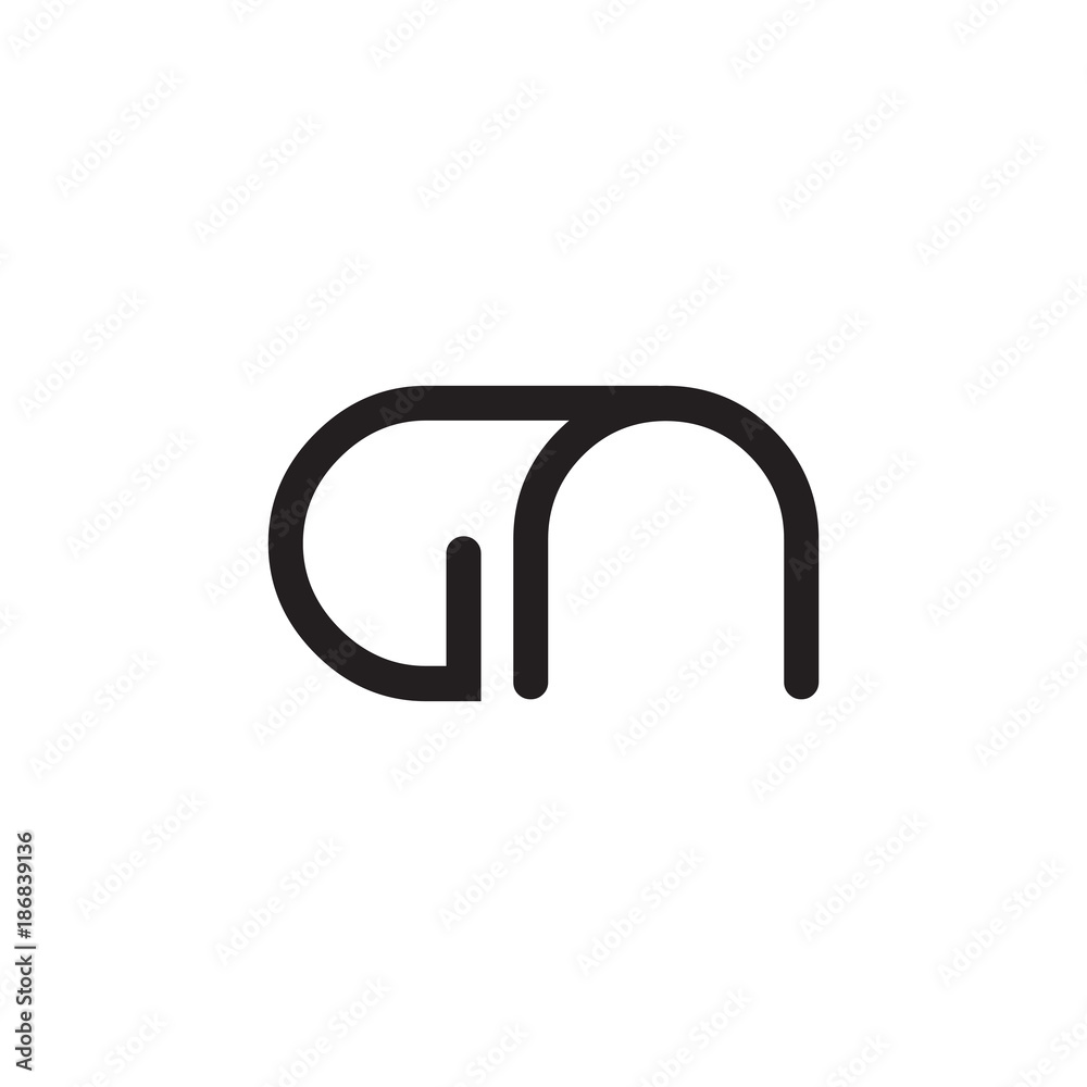 initial letter rounded logo modern Stock Vector | Adobe Stock