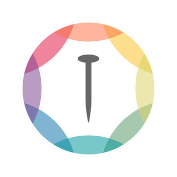 farbiges Icon - Nagel