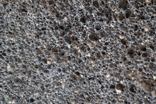 Background Texture Porous Volcanic Stone Wall Closeup, Canary Islands
