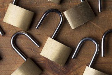 Poster - Padlock background. Security and safety concept