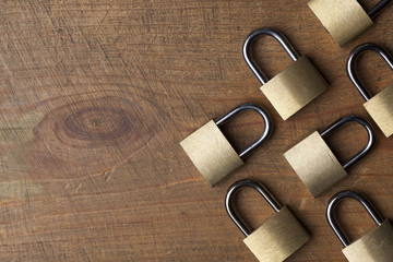 Poster - Padlock background. Security and safety concept