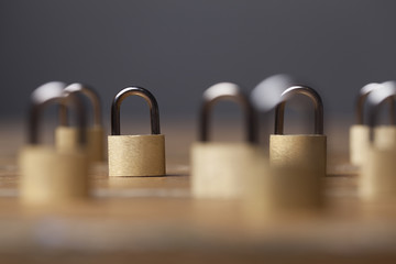 Poster - Padlock background. Security and safety concept