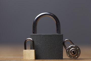 Poster - Padlock background. Security and safety concept