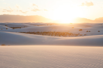 Sand dunes at white sands national monument [New Mexico, USA]