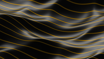 Poster - Abstract 3d rendering of smooth surface with ripples, cloth with waves, modern background design for poster, cover, branding, banner, placard