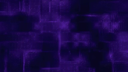 Poster - Binary code flow with fractal distortion waves. Binary cyberspace flow of big data information. Loopable animation of business data motion in network. 4k UHD loop