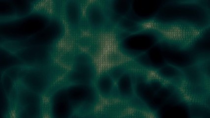 Poster - Binary code flow with fractal distortion waves. Binary cyberspace flow of big data information. Loopable animation of business data motion in network. 4k UHD loop