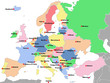 canvas print picture - Europa Karte
