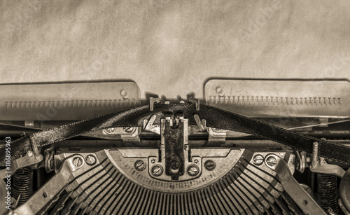 Fotomural typewriter. sheet of paper. retro