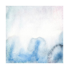 Wall Mural - watercolor abstract background with blue splashes.