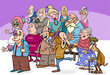 © Igor Zakowski - senior characters group cartoon illustration