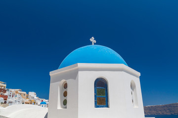 Wall Mural - Architecture of Oia village on Santorini island, Greece