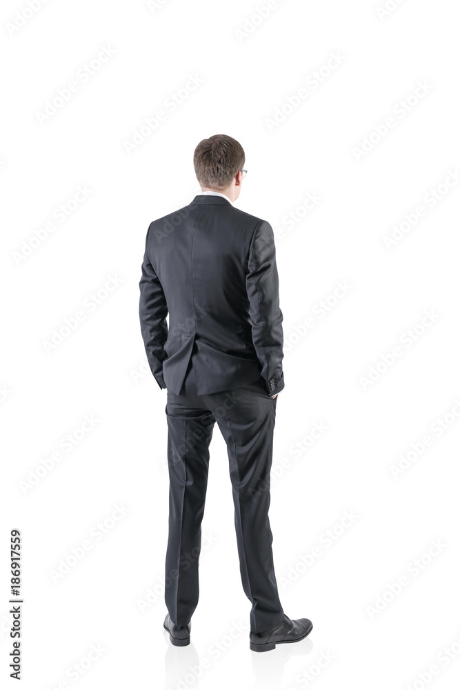 Businessman, rear view, isolated Stock Photo | Adobe Stock