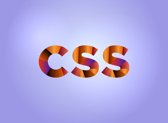 css concept colorful word art