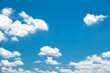 Wonderful blue sky and white clouds panorama