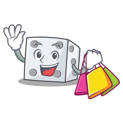 Sticker - Shopping dice character cartoon style