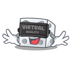 Sticker - With virtual reality dice character cartoon style