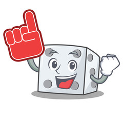 Sticker - Foam finger dice character cartoon style