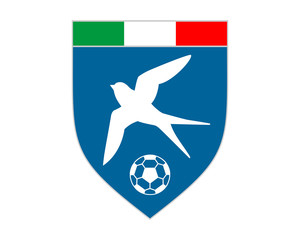 Canvas Print - flying swallow bird soccer emblem image vector