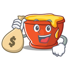 Sticker - With money bag honey character cartoon style