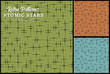 Seamless Retro Star Pattern in 3 vintage color options