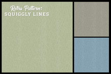 Retro Squiggly Lines Pattern Background In 3 Color Options