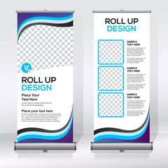 Wall Mural - Roll up banner design template