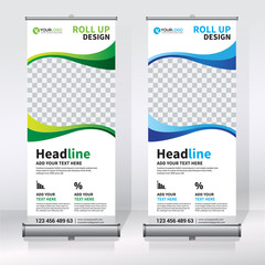 Wall Mural - Roll up banner design template