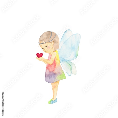 天使の羽根 小さな女の子 ハート Adobe Stock でこのストック