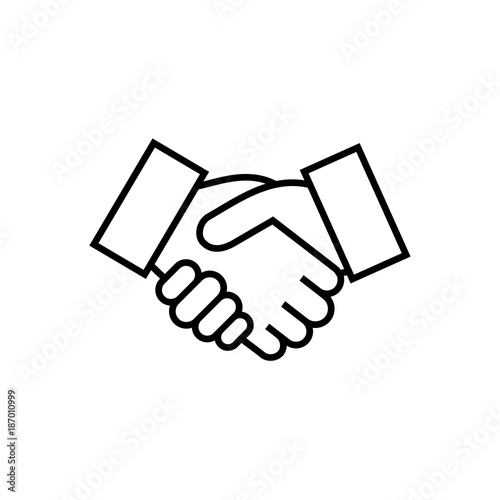 Handshake Sign Handshake Icon Simple Vector Illustration Deal Or