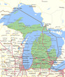 Michigan-US-States-VectorMap-A
