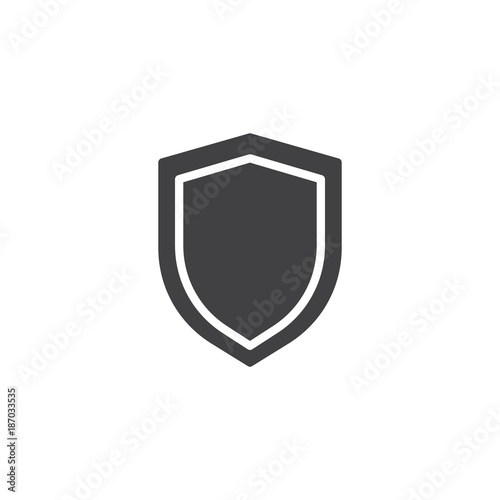 Fotografie, Obraz Shield protection icon vector, filled flat sign, solid pictogram isolated on white