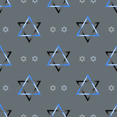 Star of David pattern seamless flat style for web vector illustration