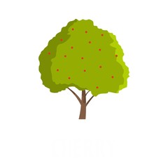 Poster - Cherry icon. Flat illustration of cherry vector icon isolated on white background