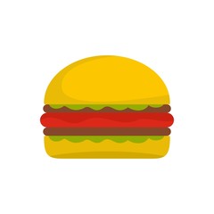 Wall Mural - Burger icon. Flat illustration of burger vector icon isolated on white background