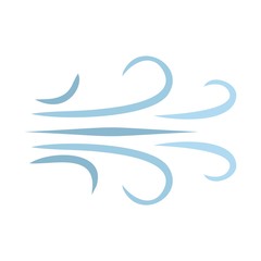 Poster - Wind icon. Flat illustration of wind vector icon isolated on white background