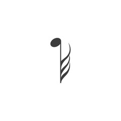 Wall Mural - music note icon. sign design