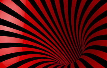 Wall Mural - geometric abstract hypnotic worm-hole tunnel - optical illusion - vector illusion op art