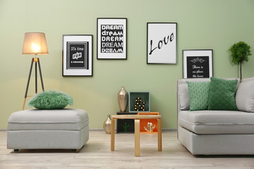 Sticker - Modern interior of living room