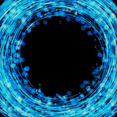 Wall Mural - Blue shining Ring with Bokeh Effect   - Vector Hank
