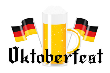 Canvas Print - Oktoberfest - flag of Germany, beer