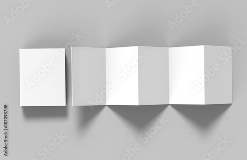 Fotomural Accordion fold brochure, ten page leaflet, concertina fold