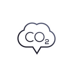 Wall Mural - co2 emissions and carbon dioxide pollution icon