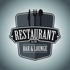 Canvas Print - Black restaurant design