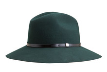 Fashionable Female Hat Of Green Color