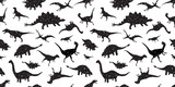 Fototapeta Dinusie - dinosaur Seamless Pattern dino vector isolated wallpaper background