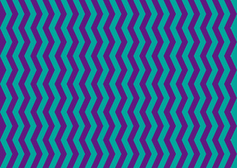 Canvas Print - Blue and  Purple Chevron Pattern