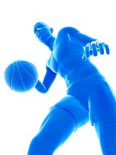 Three Dimensional Illustration Of A Basketball Player