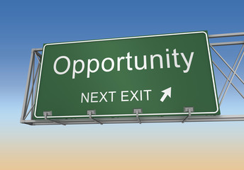 Canvas Print - opportunity road sign      3d illustration