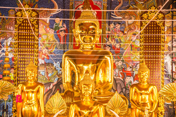 Poster - Beautiful buddha statue at Ming Muang temple in Nan province